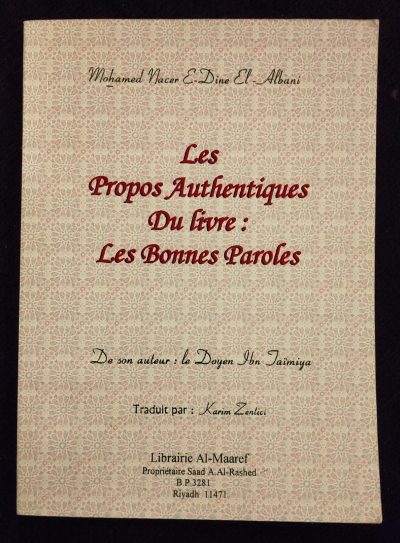 Les propos authentiques du livre: Les bonnes paroles